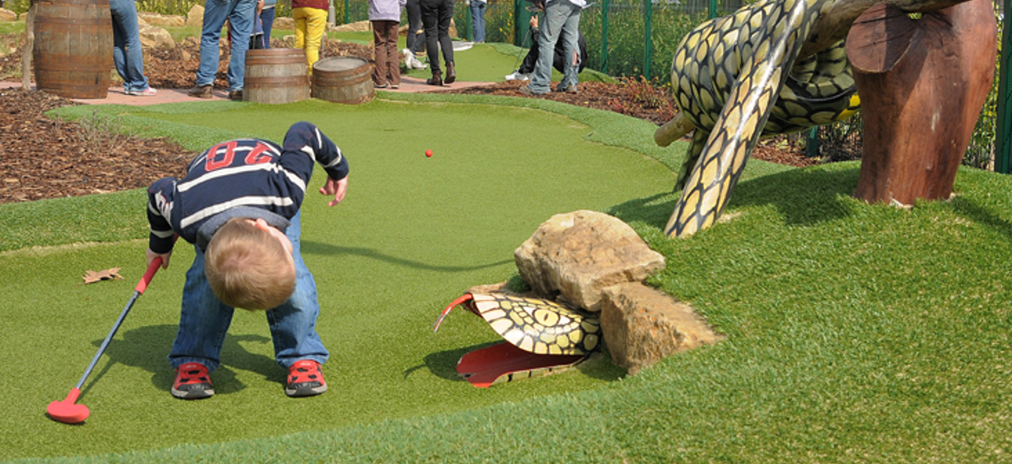 Vad är skillnaden mellan bangolf och minigolf?