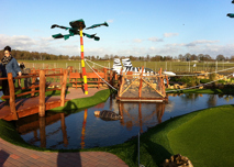 Flotte på äventyrsgolfbana