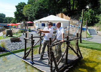 The raft is appriceated at adventure golf facilities