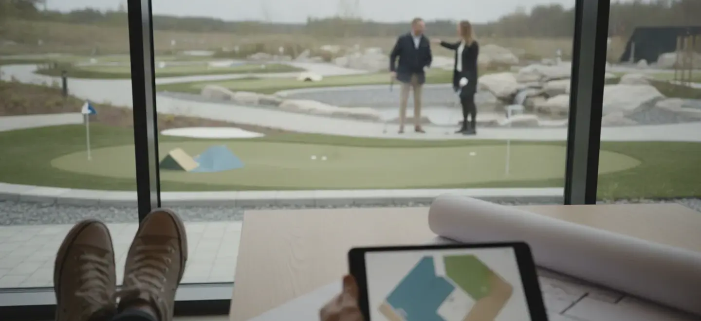 Hur mycket yta behöver en äventyrsgolfbana?
