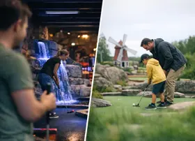 Ska vi välja inomhus eller utomhus äventyrsgolf?